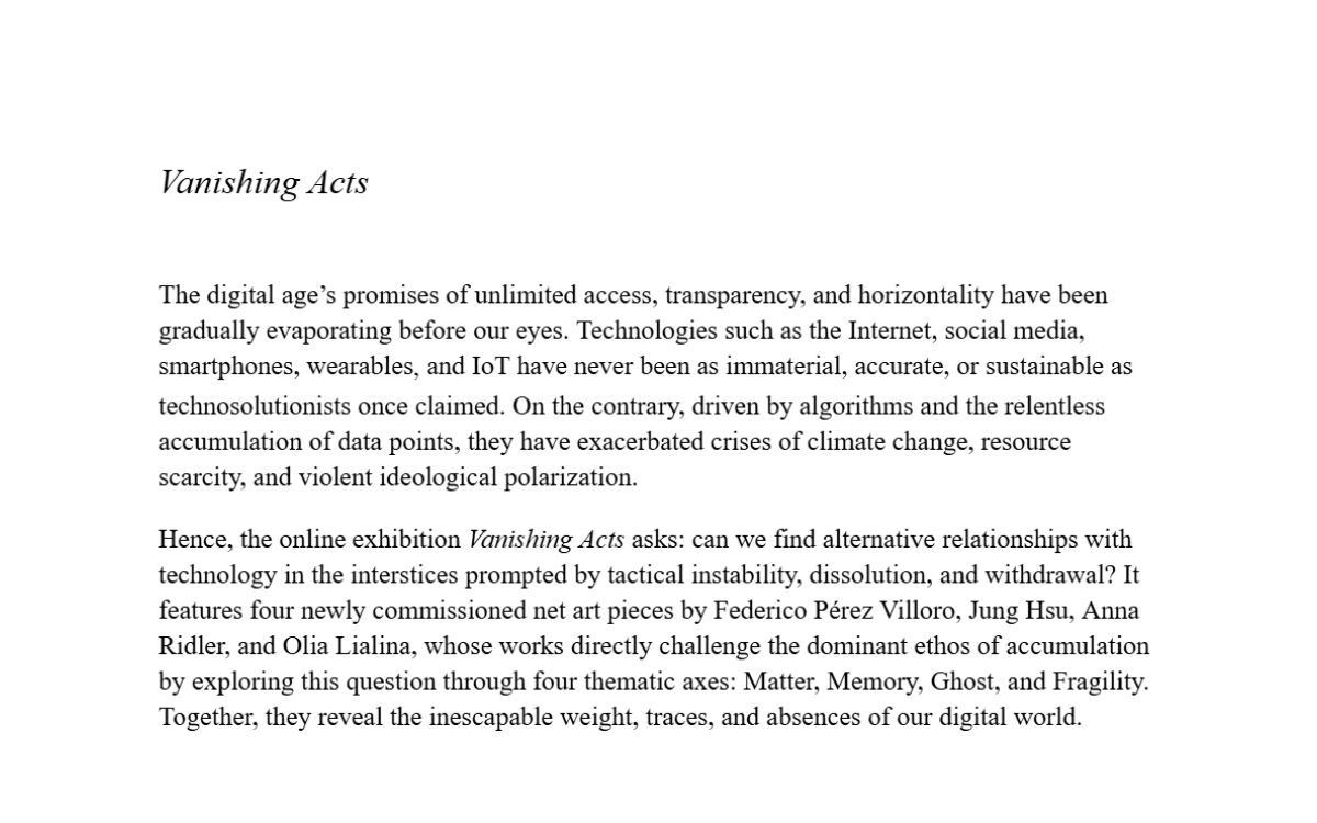 Curatorial Statement
